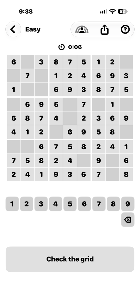 Brilliant Sudoku Game Grid & Daylight Focus
