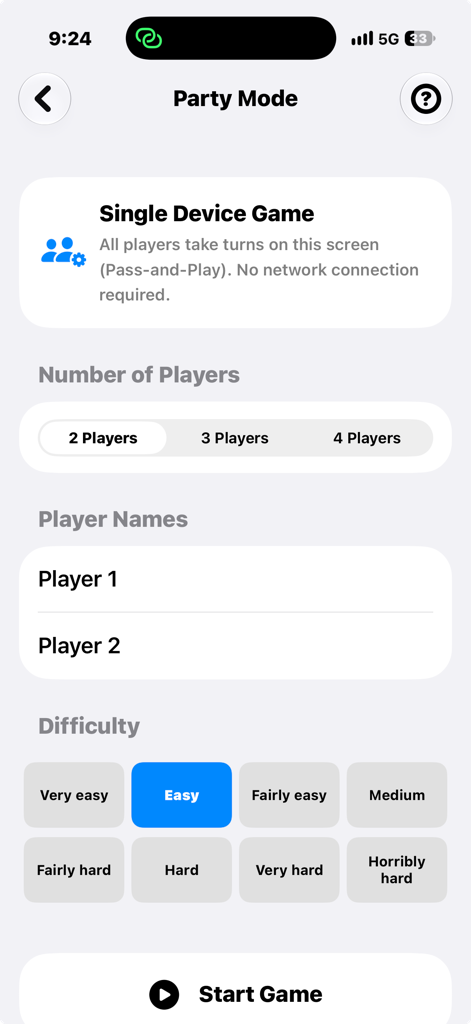 Brilliant Sudoku Single Device Party Mode